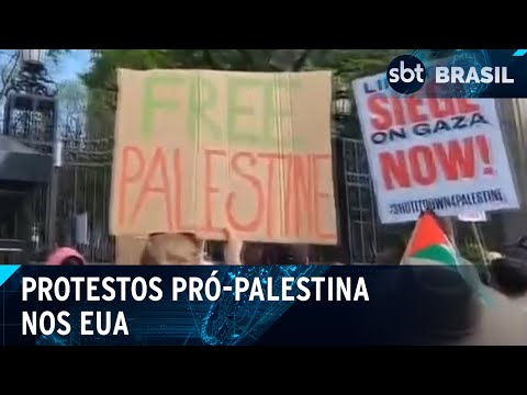 Protestos pró-palestina nos EUA ganham força | SBT Brasil (29/04/24)