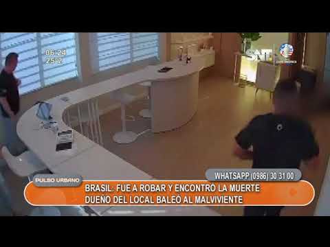Brasil: dueño de local evitó robo con un arma de fuego