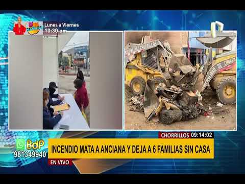 Incendio en Chorrillos: piden apoyo con donación de víveres y abrigo para damnificados