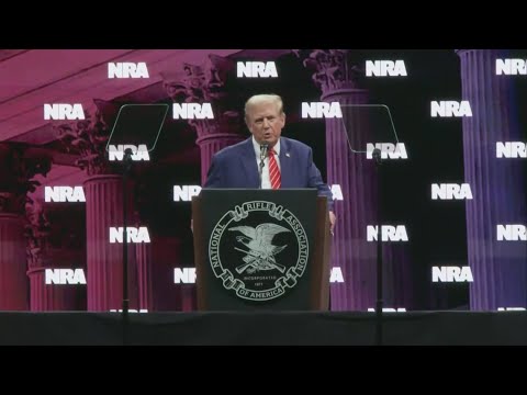 Former President Donald Trump speaks at NRA's convention, urging gun owners to vote