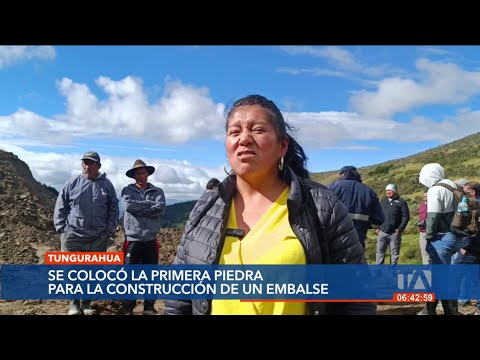 Tungurahua: Autoridades dan inicio a la construcción del embalse más grande del país