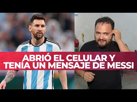 ABRIÓ EL CELULAR Y TENÍA UN PEDIDO DE MESSI: el ídolo mundial le pidió una parrilla