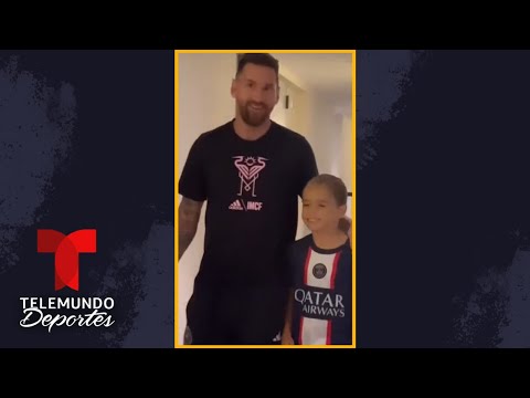 ¡La hija de Wesley Sneijder  conoció a Messi!  | Telemundo Deportes