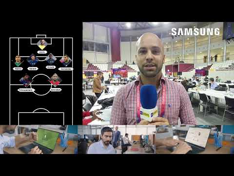 ¡Momento Samsung! Varios periodistas deportivos en Qatar  al 1??1?? ideal del torneo.