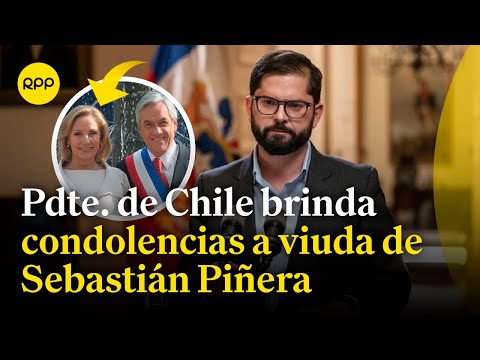El presidente de Chile entrega condolencias a la viuda de Sebastián Piñera