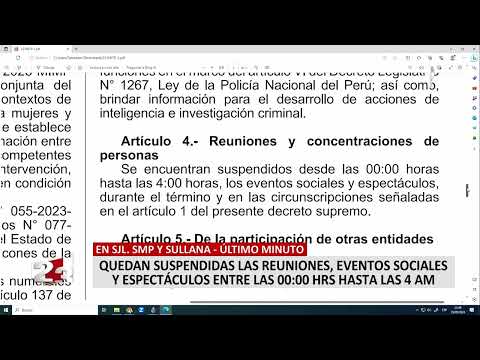 Gobierno oficializa estado de emergencia en San Juan de Lurigancho y San Martín de Porres