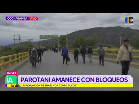 Cochabamba: Vías de Parotani amanecen con bloqueos