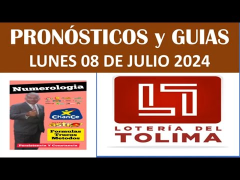 Resultado LOTERIA DEL TOLIMA del LUNES 08 de Julio 2024 PREMIO MAYOR #loteriadeltolima