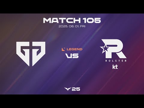 GEN vs KT | 매치 105 하이라이트 | 08.01 | 2025 LCK