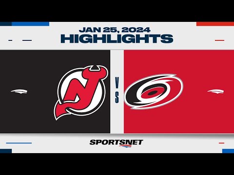 NHL Highlights | Devils vs. Hurricanes - January 25, 2024