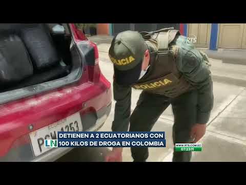 Policía Colombia detienen a ecuatorianos en la frontera con el departamento de Nariño