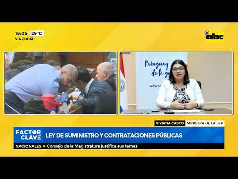 Proyecto de ley de suministro y contrataciones públicas - Ministra Viviana Casco (STP)