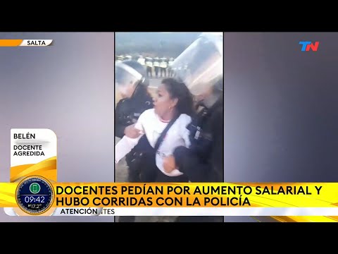 SALTA I Docentes detenidos por reclamar mejoras salariales al costado de la ruta