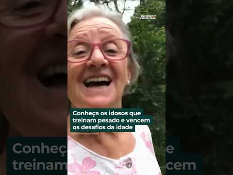 Conheça os idosos que treinam pesado e vencem os desafios da idade | #shorts #domingoespetacular