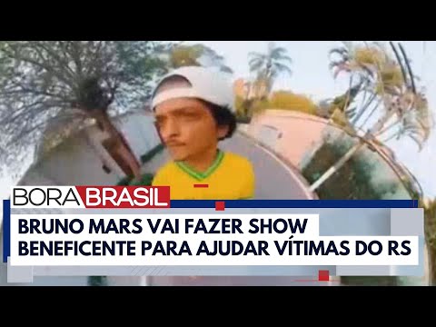 Bruno Mars vai fazer show no Brasil para ajudar vítimas da tragédia no RS | Bora Brasil