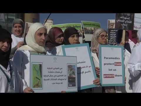 Protesters in Lebanon demand protection for paramedics working at Israel border