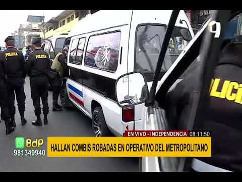 Independencia: Policía interviene tres combis informales reportadas como robadas