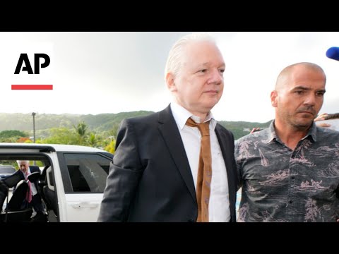 Assange leaves court in Saipan after plea deal with the US