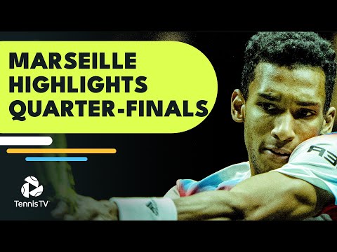 Tennis 🎾 Rublev vs Pouille; Tsitsipas, Auger-Aliassime Both Feature | Marseille 2022 Quarter-Final Highlights