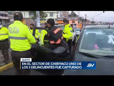 Equipo de Ecuavisa realiza persecución a 3 delincuentes en Quito