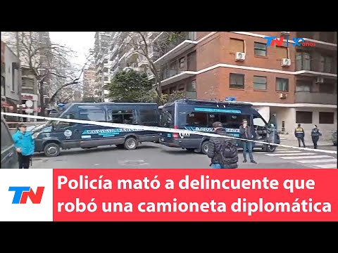 Palermo: un policía mató a un delincuente que había robado una camioneta a 2 diplomáticos turcos