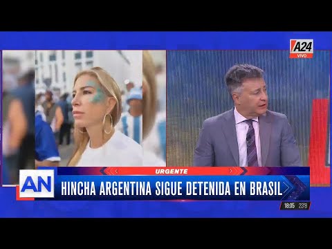 Hincha argentina sigue detenida en Brasil