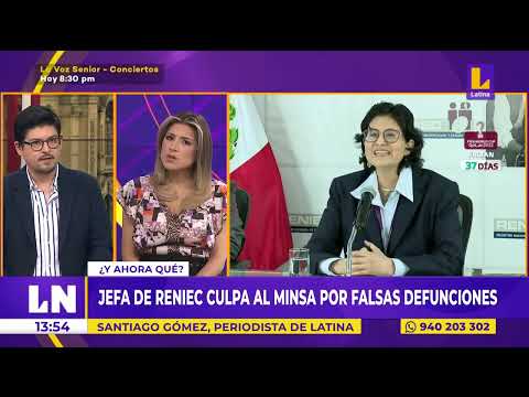 Jefa de Reniec, Carmen Velarde culpa al Minsa por falsas defunciones