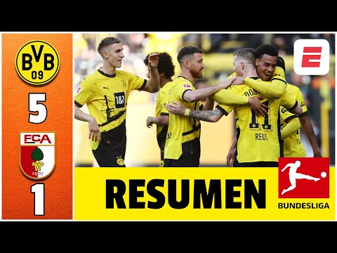 Borussia Dortmund aplastó al Augsburgo y mete miedo al PSG para la vuelta de Champions | Bundesliga