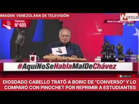 Diosdado Cabello trató al Presidente Gabriel Boric de converso y lo comparó con Augusto Pinochet