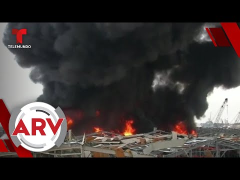 Un fuerte incendio estremece nuevamente a la ciudad de Beirut | Al Rojo Vivo | Telemundo