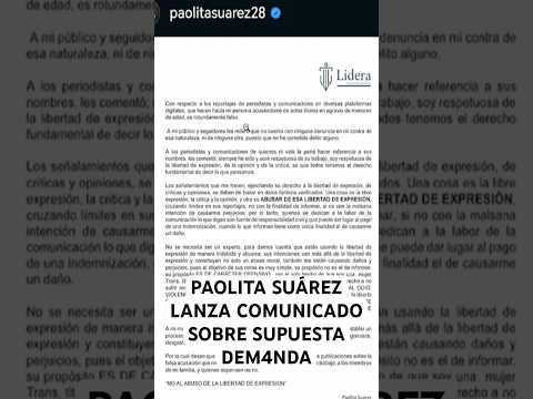 PAOLITA SUÁREZ LANZA COMINICADO #viral #paolitasuarez #lasperdidas #lasperdidasoficial #shorts