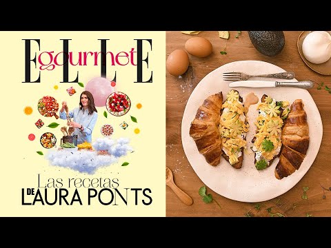 Cruasán caramelizado con burrata, aguacate y revuelto, por Laura Ponts | Elle Gourmet España