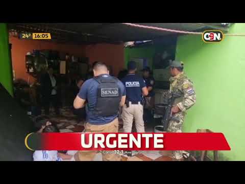 Procedimiento en curso por narcotráfico y explotación sexual en Fernando de la Mora