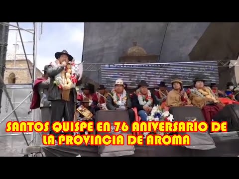 GOBERNADOR SANTOS QUISPE EN EL DESFILE CIVICO DEL 76 ANIVERSARIO DE LA PROVINCIA AROMA