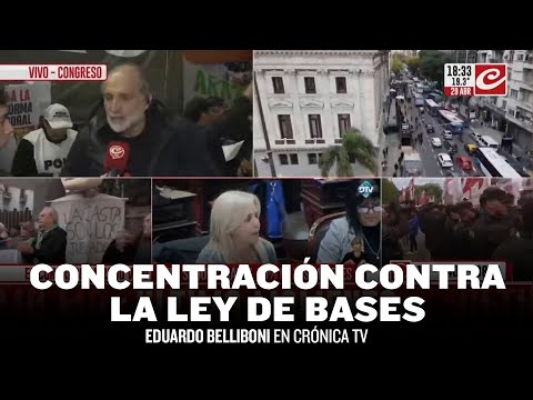 Concentración contra la ley de bases / Eduardo Belliboni