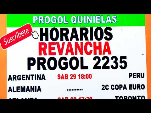 Horarios Progol Revancha 2234| Progol 2234 Horarios | Progol 2234 | #progol2234 | #progol2234