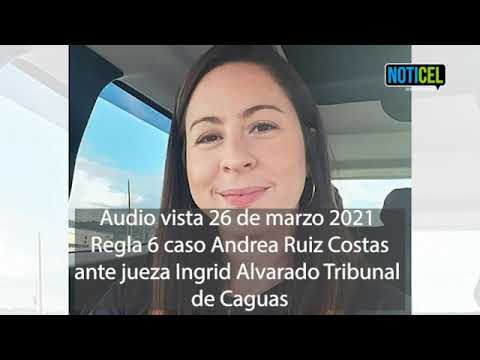 Audio vista 26 de marzo 2021 Regla 6 caso Andrea Ruiz ante jueza Ingrid Alvarado Tribunal de Caguas