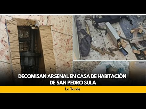 Decomisan arsenal en casa de habitación de San Pedro Sula