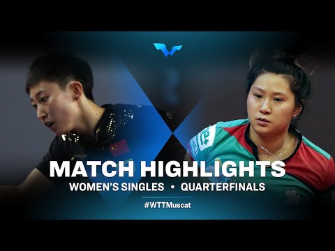 Table Tennis 🥍 Fan Siqi vs Jieni Shao | WS | WTT Contender Muscat 2022 (QF)