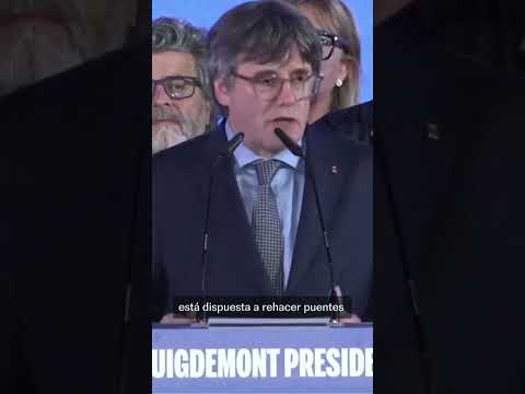 Carles Puigdemont pide rehacer puentes con ERC tras las elecciones catalanas #shorts