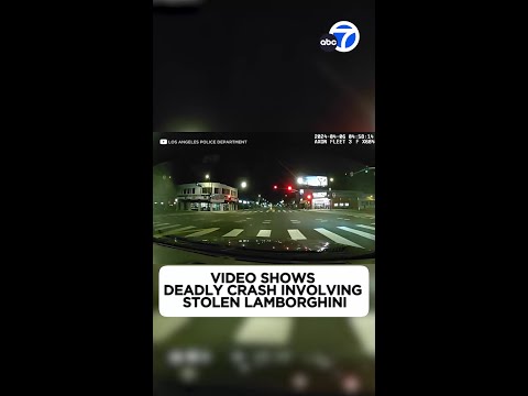 LAPD video shows deadly crash involving stolen Lamborghini