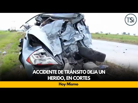 Accidente de tránsito deja un herido, en Cortes
