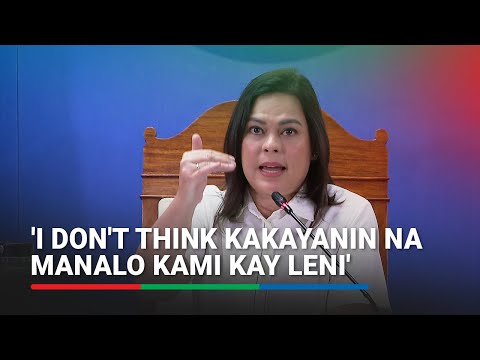 'Kasi matatalo kami ni Leni': Sara Duterte says it was Imee Marcos who convinced her to run for VP