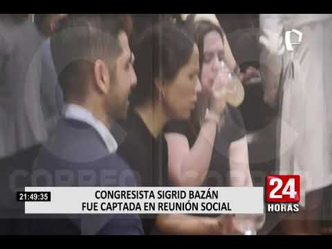 Congresista Sigrid Bazán fue captada en reunión social sin respetar protocolos