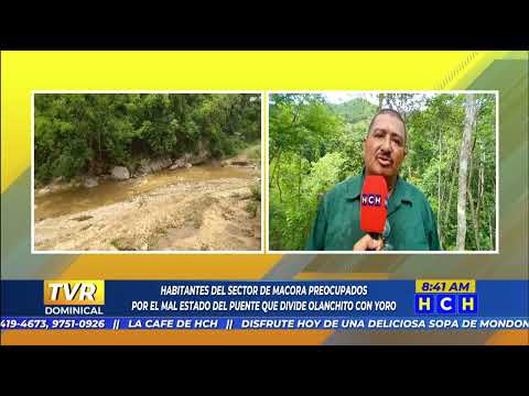 Preocupados pobladores por mal estado de puente entre Olanchito y Jocón