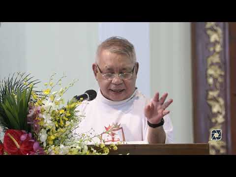 Cha Giuse Lê Quang Uy, DCCT giảng thánh lễ Chúa nhật 5 mùa Phục sinh năm C (19.5.2019) tại nhà thờ Kỳ Đồng.