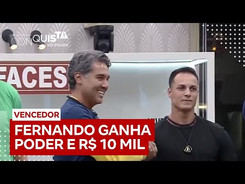 Com camiseta de falso, Fê ganha R$ 10 mil e recebe poder de trocar votos | A Conquista do Poder