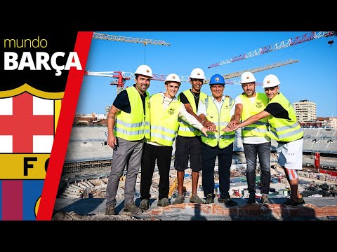 BARÇA | LAMINE YAMAL, PEDRI, GAVI, JOAN LAPORTA, HANSI FLICK y DECO en lo más alto del CAMP NOU