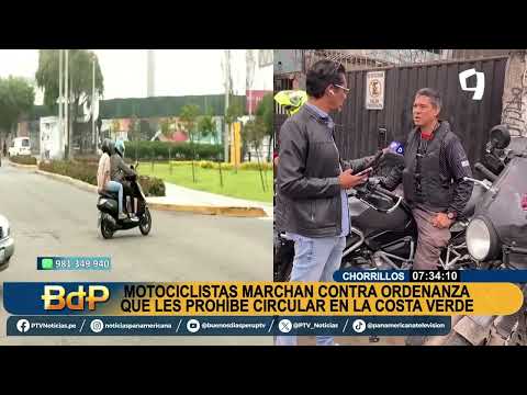 Chorrillos: motociclistas realizan plantón por prohibición de tránsito en la Costa Verde