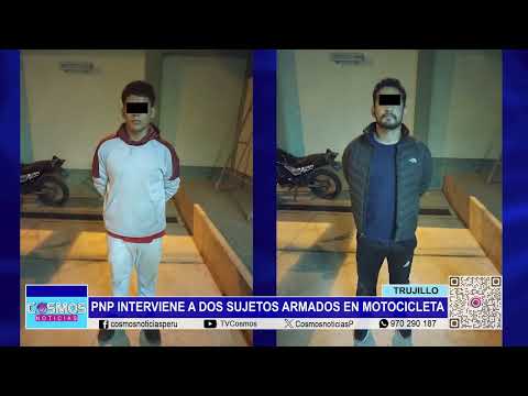 Trujillo: PNP interviene a dos sujetos armados en motocicleta
